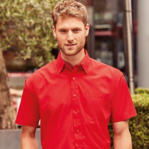 935m mens short sleeve polycotton easycare poplin Cressco