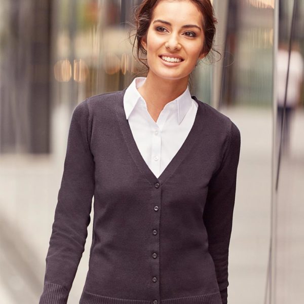 715f ladies v neck knitted cardigan Cressco