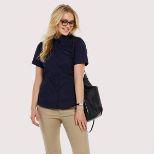 Uneek UC704 Oxford Half Sleeve Blouse Cressco