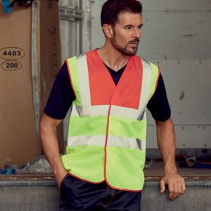 Yoko YK102 Hi-Vis Two Band and Braces Waistcoat Cressco