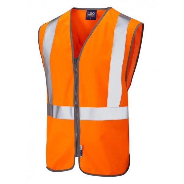 Leo W15 Railway Zip Waistcoat Cressco