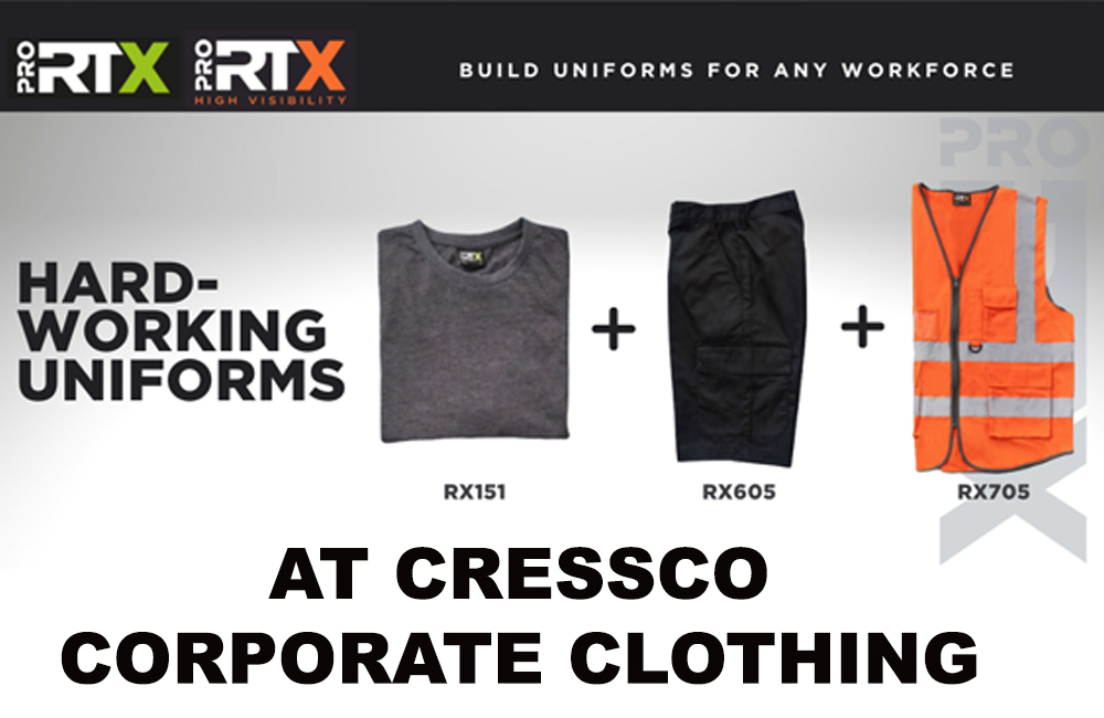 Pro RTX Hard Working Uniform banner Pencarrie Cressco Corporate Clothing Pro RTX Hard Working Uniform banner Pencarrie Cressco Corporate Clothing