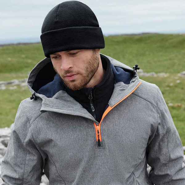 BB243R Recycled Fleece Cuffed Beanie Cressco Corporate Clothing