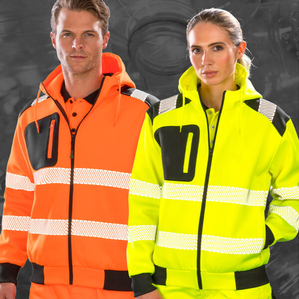 RS503 Result Genuine Recycled Safety Zip Hoodie Cressco Corporate Clothing