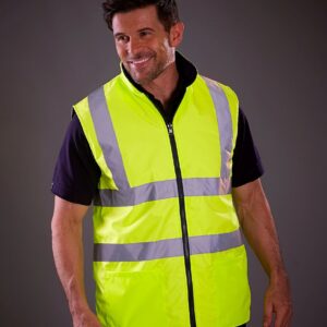 YK061 Yoko Hi-Vis Reversible Fleece Bodywarmer Cressco